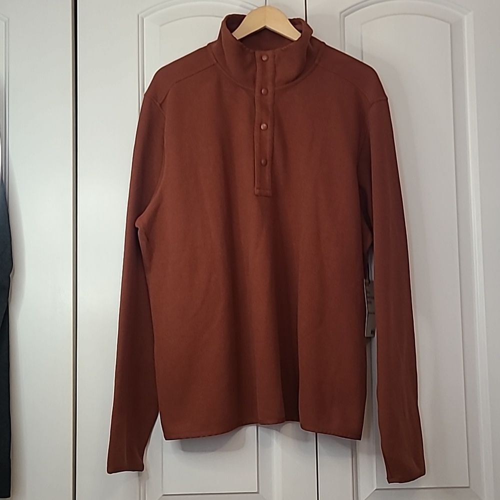 REI CO-OP Farlands Snap Pullover Shirt Color Baked Earth Rust Men's Size XL